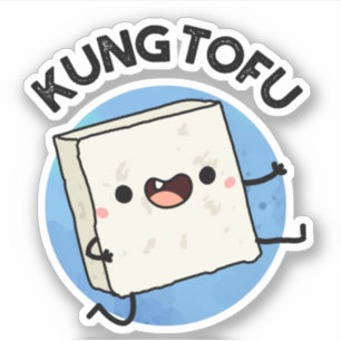 Pegatina Kung Tofu Funny Kungfu Tofu Pun