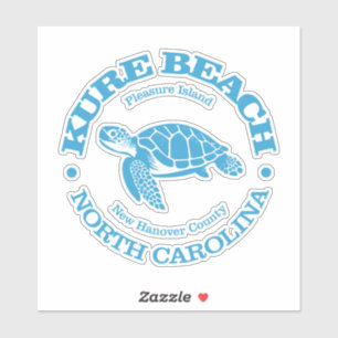 Pegatina Kure Beach (tortuga marina)