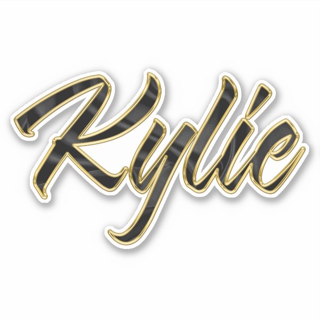 Pegatina Kylie black gold Lettering Aufkleber Sticker (Anverso)