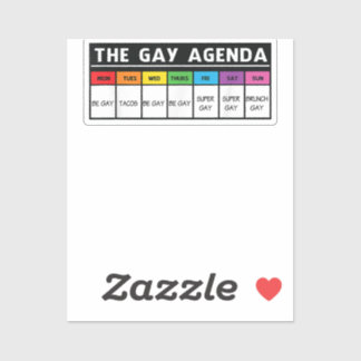 Pegatina La agenda gay - Orgullo LGBT