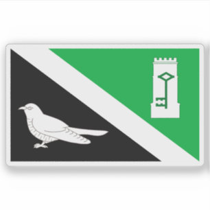 Pegatina La aldea de la bandera de Heathfield, Sussex Orien