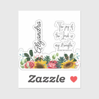 Pegatina La alegría del Señor es mi fuerza. Botella térmica