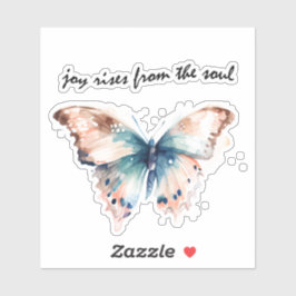 Pegatina La alegría surge de la mariposa del alma