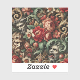 Pegatina La almohada floral gótica verde de los hermanos