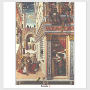Pegatina La Anunciación Carlo Crivelli Arte del Renacimient