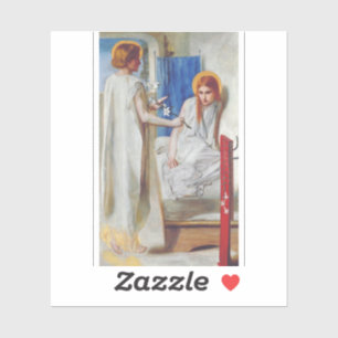 Pegatina La Anunciación por Dante Gabriel Rossetti