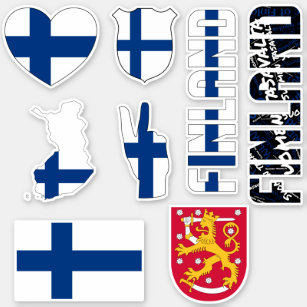 Pegatina La asombrosa Finlandia forma símbolos nacionales