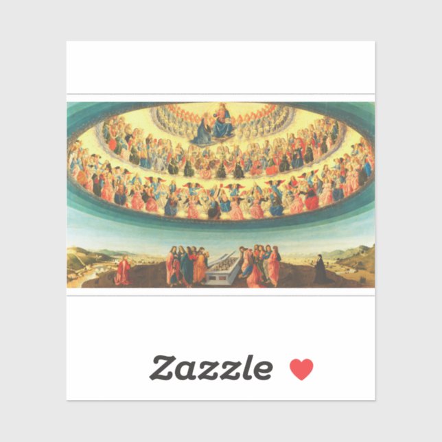 Pegatina La asunción de la Virgen María (Hoja)