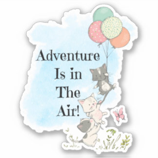 Pegatina La aventura está en Air Kittens