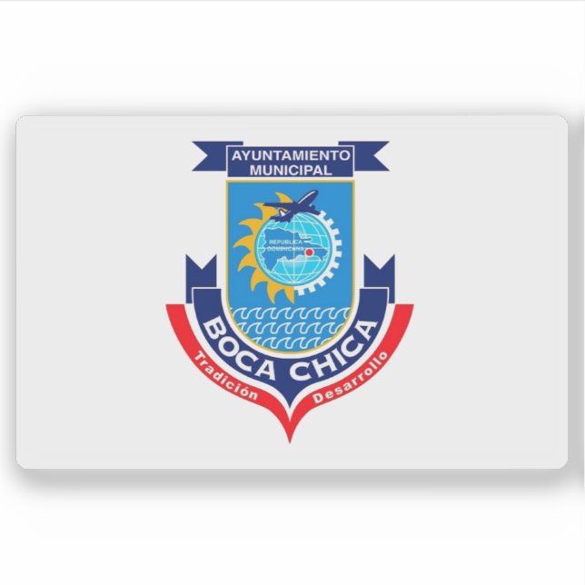 Pegatina La bandera de Boca Chica (Anverso)