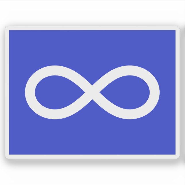 Pegatina La bandera de la Nación Métis (Michif), Indios de  (Anverso)