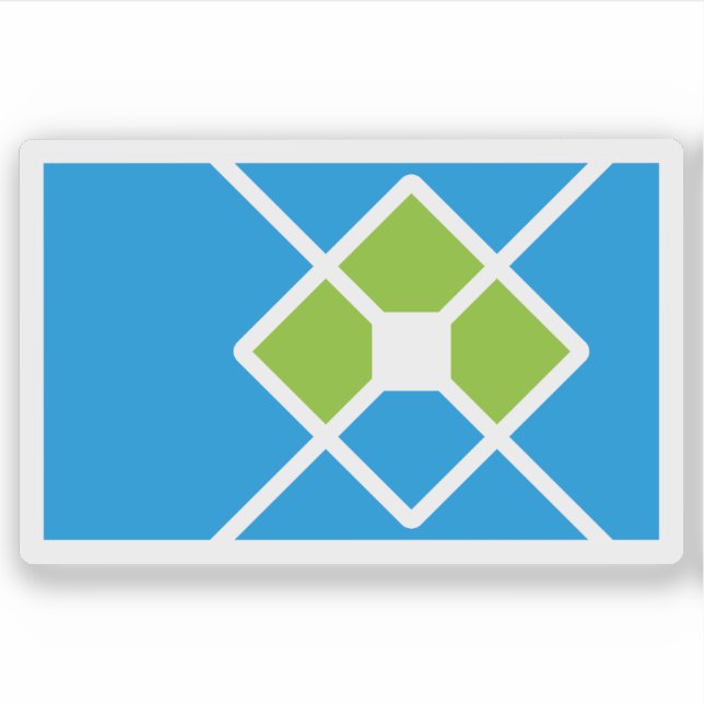 Pegatina La bandera de La Plata, Argentina (Anverso)