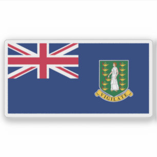 Pegatina La bandera de las Islas Vírgenes Británicas,Territ