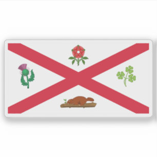 Pegatina La bandera de Montreal, Quebec, Canadá (1935-1939)