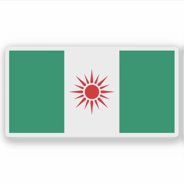 Pegatina La bandera de Nigeria (propuesta original) (Anverso)