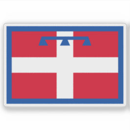 Pegatina La bandera de Piamonte, Italia