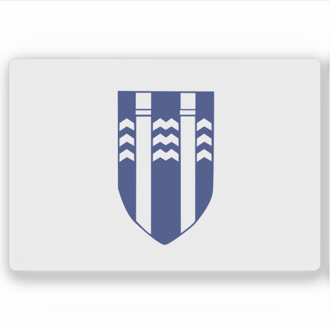 Pegatina La bandera de Reikiavik, Islandia (Anverso)