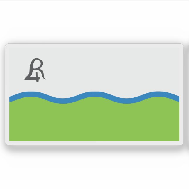 Pegatina La bandera de Río Cuarto, Argentina (Anverso)