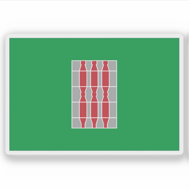 Pegatina La bandera de Umbría, Italia (Anverso)