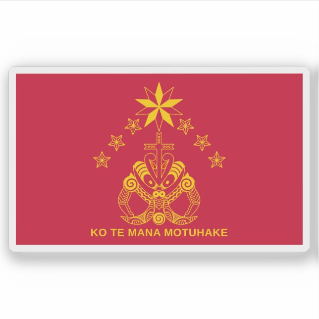 Pegatina La bandera del Kīngitanga (Anverso)