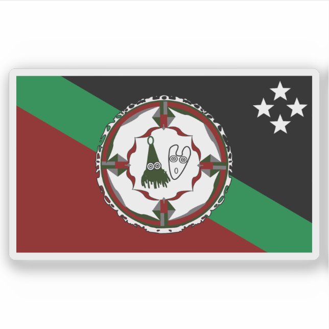 Pegatina La bandera del nuevo pueblo británico, Melanesia,  (Anverso)