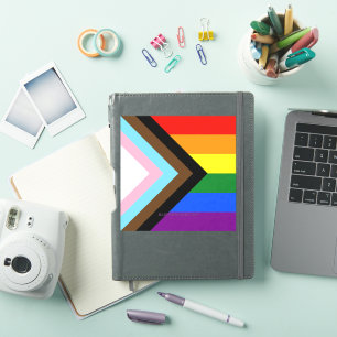 Pegatina La bandera del orgullo progresista de SlipperyJoe'