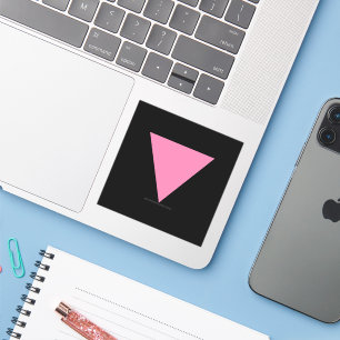 Pegatina La bandera del triángulo rosa de SlipperyJoe's sím