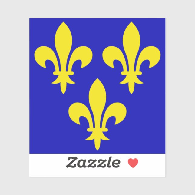 Pegatina La bandera medieval de Francia (Hoja)