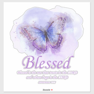 Pegatina La Biblia Cristiana Femenina Verse Butterfly:Bendi