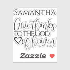 Pegatina La Biblia Verse Da Gracias A La Escritura Cristian