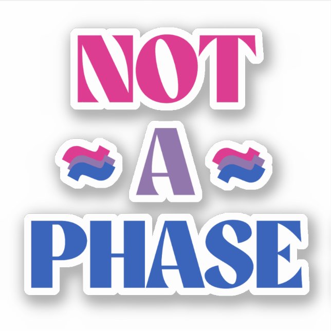 Pegatina La bisexualidad no es una fase (Anverso)