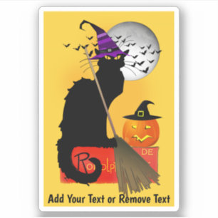 Pegatina La Bruja de Halloween Le Chat Noir