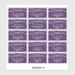 Pegatina La Cadena Se Ilumina En La Colección Boda Púrpura