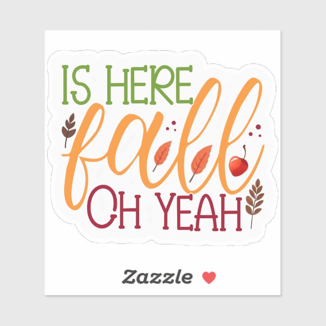 Pegatina La caída está aquí (Hoja)