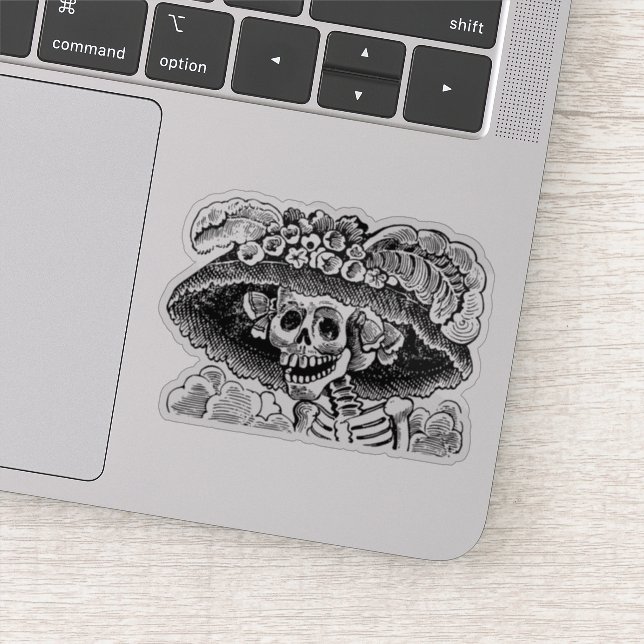 Pegatina La Calavera Catrina (Detalle)
