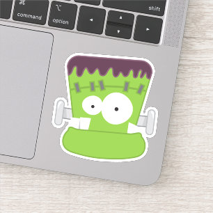 Pegatina La cara de Monstruo de Silly Goofy Frankenstein