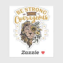 Pegatina La cara del león sea fuerte y valiente