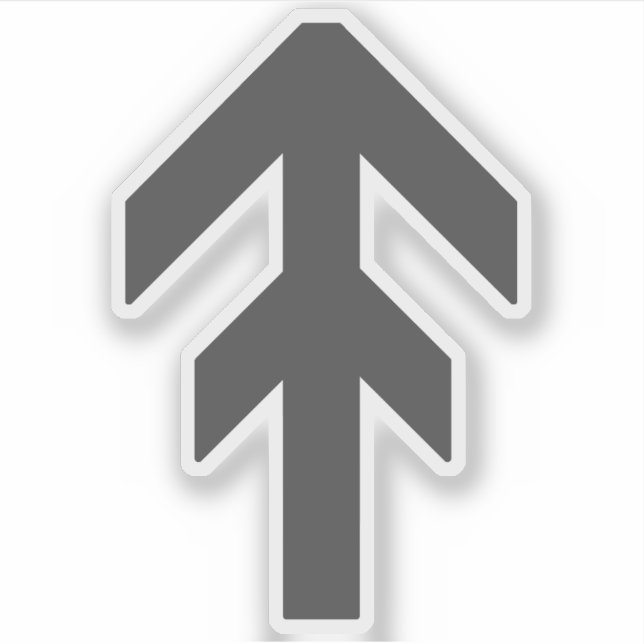 Pegatina La carrera de dominación mundial (gris) (Anverso)