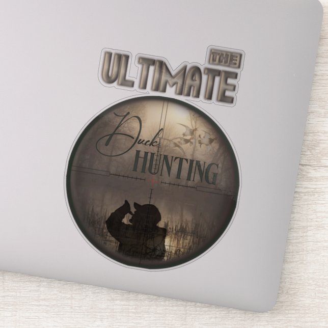 Pegatina La caza del pato como máximo (Detalle)