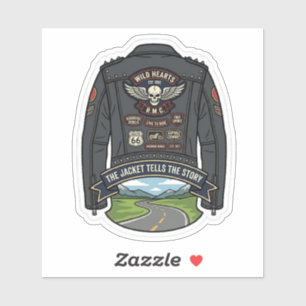 Pegatina La Chaqueta Cuenta La Historia Motocicleta De Moto
