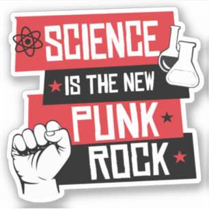 PEGATINA LA CIENCIA ES LA NUEVA ROCA DE PUNK