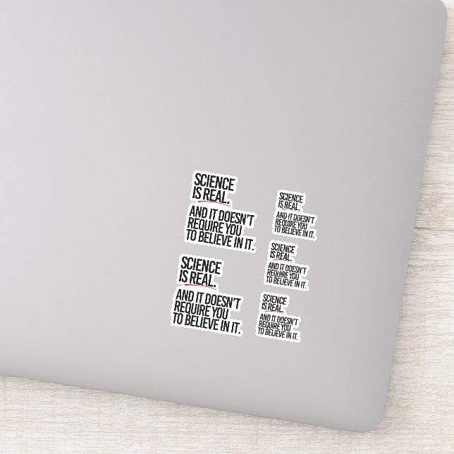 PEGATINA LA CIENCIA ES REAL (Detalle)