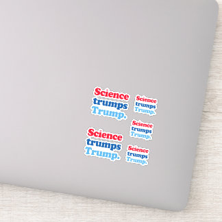 Pegatina La ciencia triunfa sobre Trump