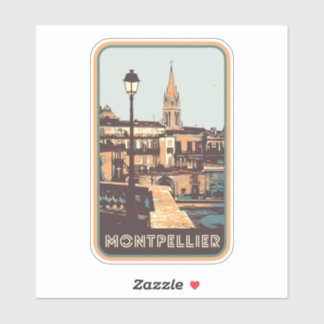 Pegatina La ciudad de Montpellier, Francia, es mi ciudad na