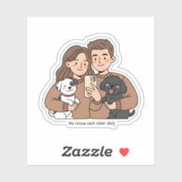 Pegatina La Colección de Abundancia para Parejas y Mascotas