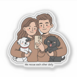 Pegatina La Colección de Abundancia para Parejas y Mascotas