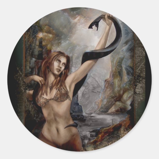 pegatina "La confrontación" (Anverso)