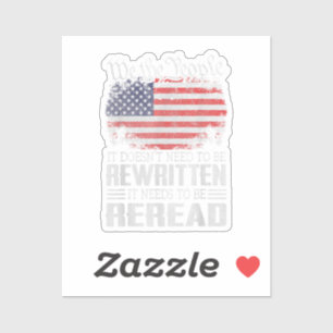 Pegatina La Constitución de la Bandera de Estados Unidos ne