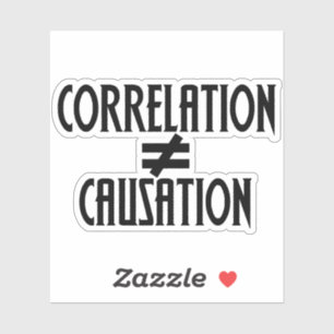 Pegatina La correlación no es igual a causa