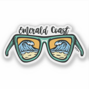 Pegatina La Costa Esmeralda Retro está en ambos lados